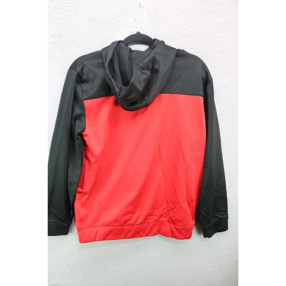 Reebok Boy's Red Black Long Sleeve Pullover Hoodie-XL(14-16)-Athleisure